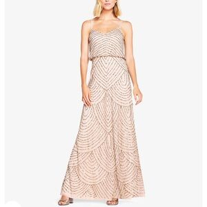 Adrianna Papell ART DECO BEADED BLOUSON GOWN